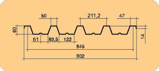 Профнастил Н60 0,65 мм ГОСТ 24045-2016